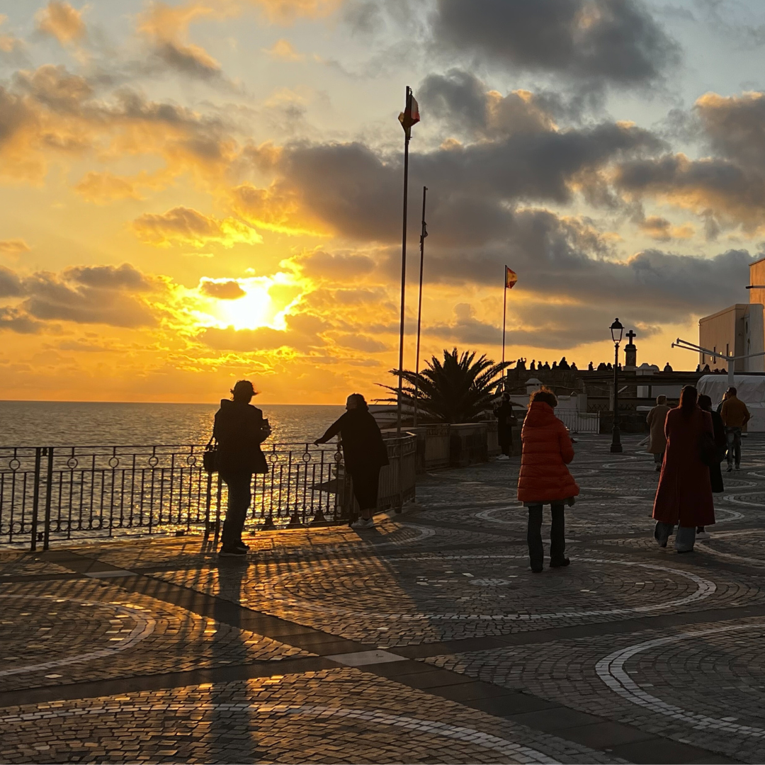 A dramatic sunset in Furio, Ischia