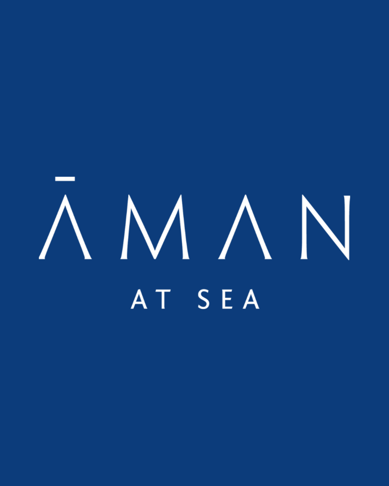 AMAN at Sea logo, a White Lotus Travel Design luxury cruise partner