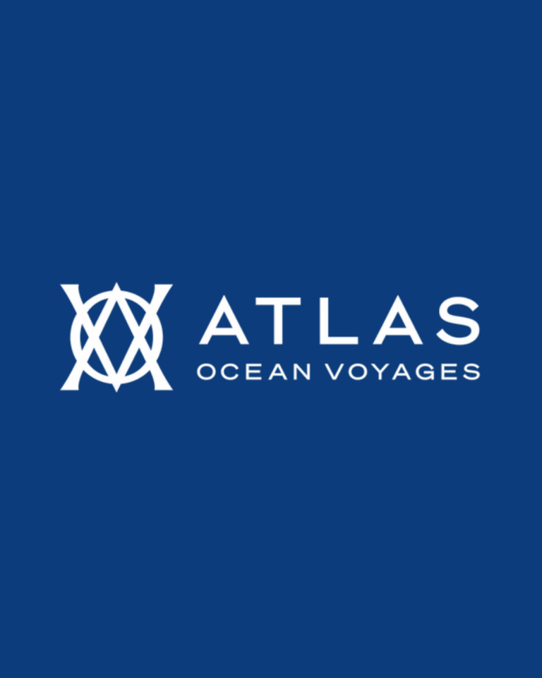 Atlas Ocean Voyages logo, a White Lotus Travel Design luxury cruise partner